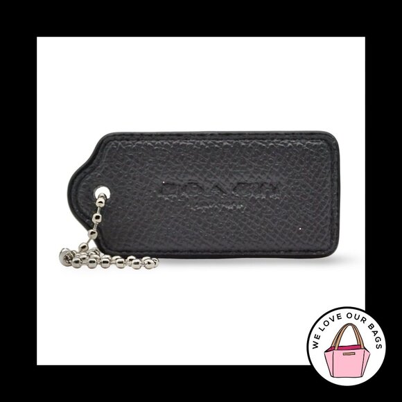2.25" COACH NEW YORK Gray Crossgrain Leather Key Fob Bag Charm Keychain Hang Tag - Picture 1 of 1